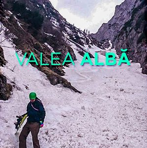 snowboard pe valea alba din bucegi